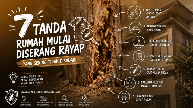 7 Tanda Rumah Mulai Diserang Rayap yang Sering Tidak Disadari